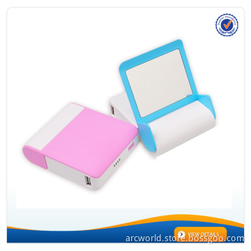 AWC326 foldable 8000mah mirror portable power bank for laptop
